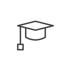 Graduation icon Logo symbol outline set