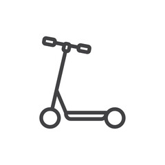 Kick scooter icon Logo symbol outline set