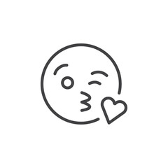 Kiss icon Logo symbol outline set