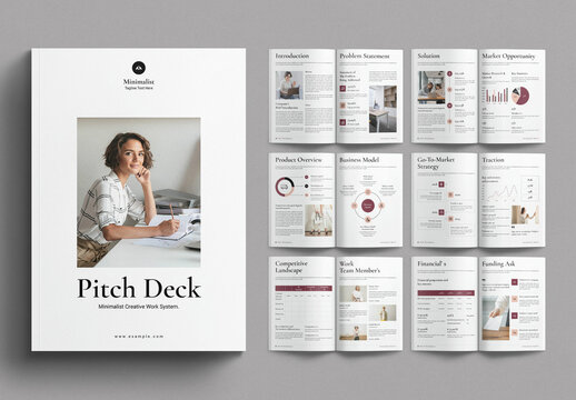 Pitch Deck Brochure Template Design Layout