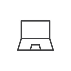 Laptop icon Logo symbol outline set