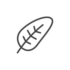 Leaf icon Logo symbol outline set