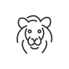 Lion icon Logo symbol outline set