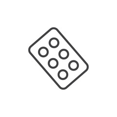 Medicine pills icon Logo symbol outline set