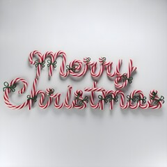 Merry Christmas text typography style on a white background.