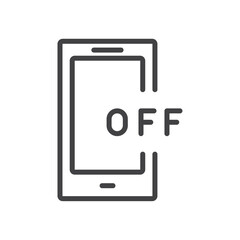 Mobile off icon Logo symbol outline set