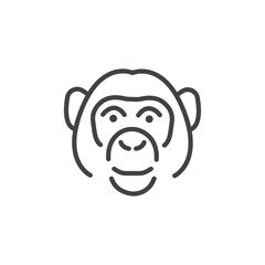 Monkey icon Logo symbol outline set