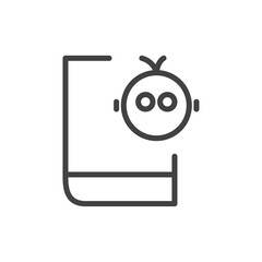 Parenting book icon Logo symbol outline set
