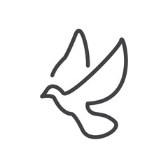 Fototapeta premium Pigeon icon Logo symbol outline set