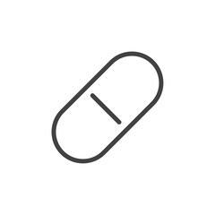 Pill icon Logo symbol outline set