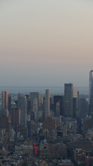 Sunset over lower manhattan