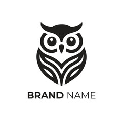 Owl logo design icon vector art illustration