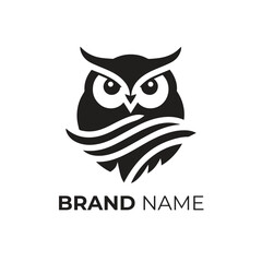 Owl logo design icon vector art illustration