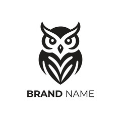 Owl logo design icon vector art illustration