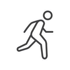 Running icon Logo symbol outline set