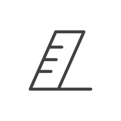 Ruler icon Logo symbol outline set