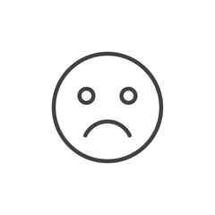 Sad face icon Logo symbol outline set