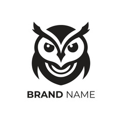 Owl logo design icon vector art illustration