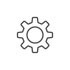 Settings icon Logo symbol outline set