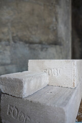 simple and minimalist stone block, copy space and for product display needs.