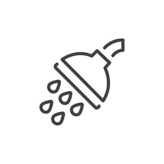 Shower icon Logo symbol outline set