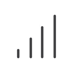 Signal icon Logo symbol outline set