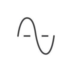 Sinusoid icon Logo symbol outline set