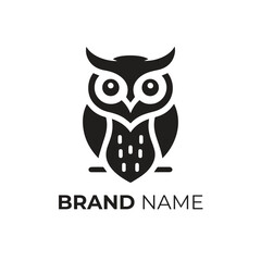 Owl logo design icon vector art illustration