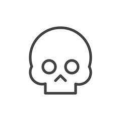 Skull icon Logo symbol outline set