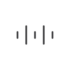 Sound wave icon Logo symbol outline set