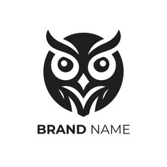 Owl logo design icon vector art illustration