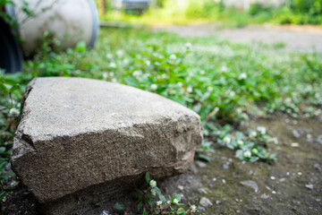 simple and minimalist stone block, copy space and for product display needs.