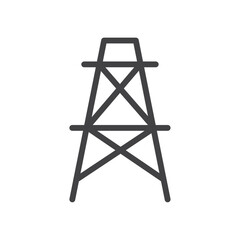 Tower icon Logo symbol outline set