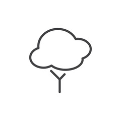 Tree icon Logo symbol outline set