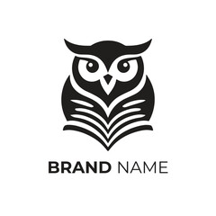 Owl logo design icon vector art illustration