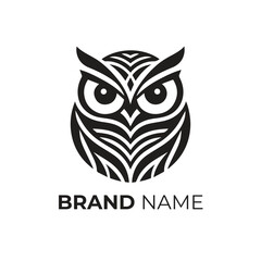 Owl logo design icon vector art illustration