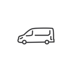 Van icon Logo symbol outline set