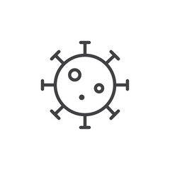 Virus icon Logo symbol outline set