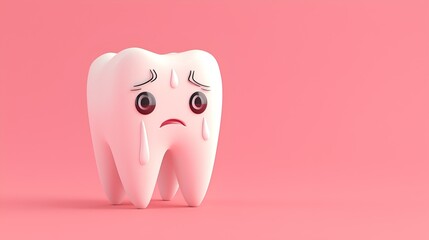 Dental Day Postcard. Oral Health Concept.  Toothache  illustration. 