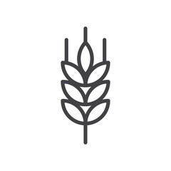 Wheat icon Logo symbol outline set