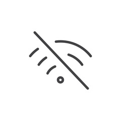 Wifi off icon Logo symbol outline set