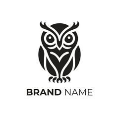 Owl logo design icon vector art illustration
