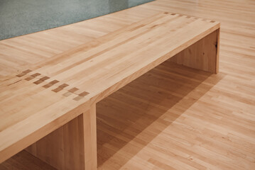 Stool bench real solid wood veneer coverd pine wood core.