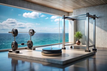 gym Product display 3d podium background