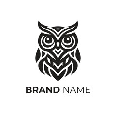 Owl logo design icon vector art illustration