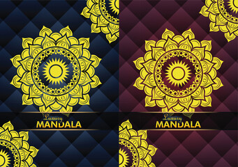 a mandala design of two color 