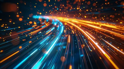 Futuristic Road to Innovation, Data Transfer Concept Generative AI