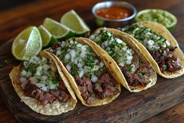 Indulge in authentic mexican street tacos with flavorful carne asada and fresh cilantro toppings