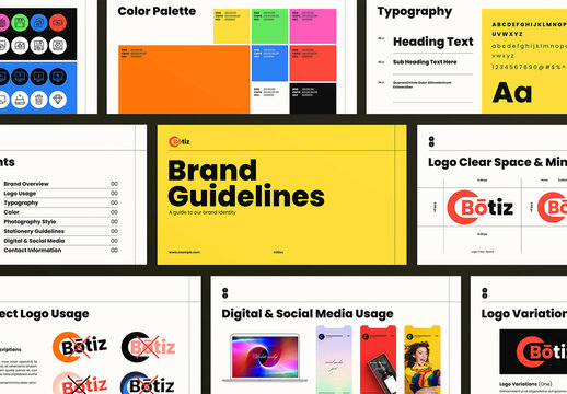 Brand Guidelines Presentation Template Design Layout