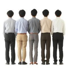 Obraz premium Full-length back view of businessmen.